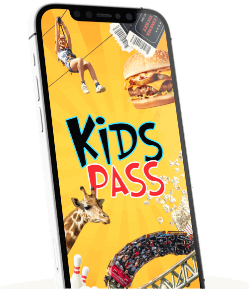 Decorative Kids Pass splash screen on a phone